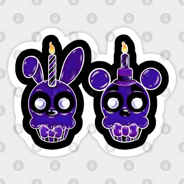 FNAF Shadow Cupcakes Sticker by Bat13SJx